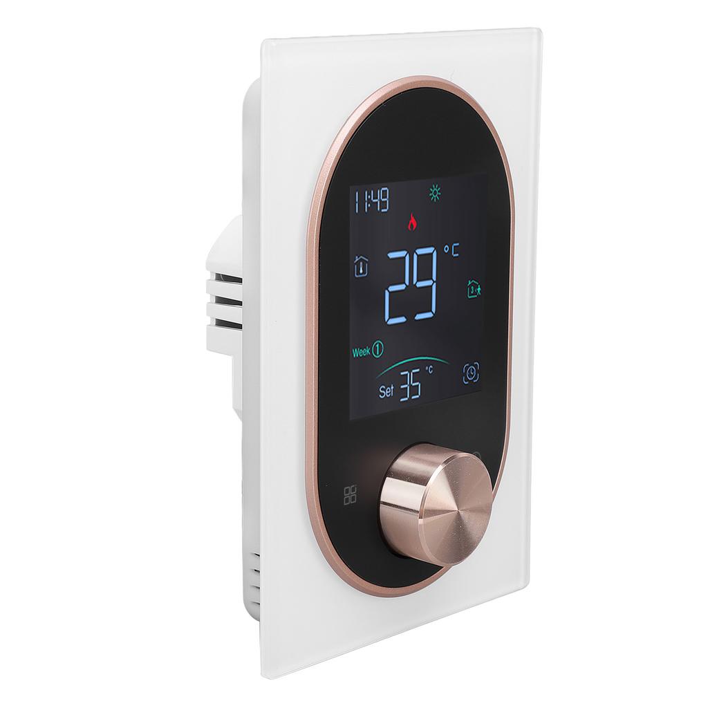 Smart Color Thermostat LCD Programmable Knob Control Touchscreen Electric Heater Thermostat with