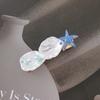 New style cream shell starfish knot hair clip female forest sweet and simple girl heart cute duckbill clip