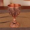 Artistic Zinc Alloy Alcohols Glass With Luxurious Embossed Detailing Retro Art Wine Glass For Wine Tasting Event