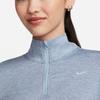 Nike T Shirts Women's Sky Blue Stand Collar Moderate Straight Fit FB4317-440