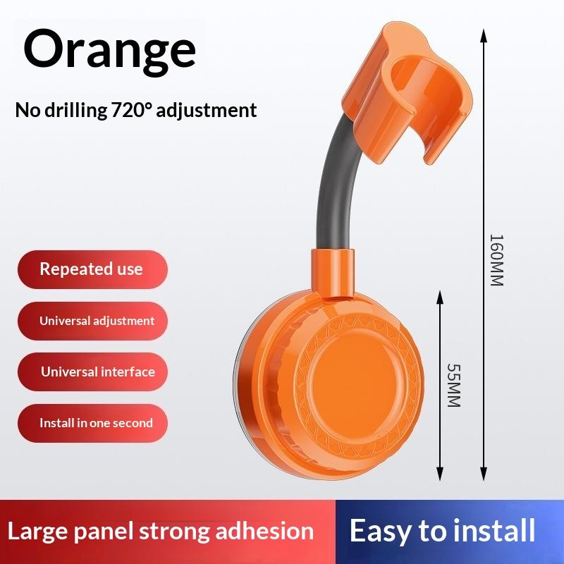 Adjustable Shower Head Holder No-drill Self Adhesive Bracket for Convenient Bathroom Use A4
