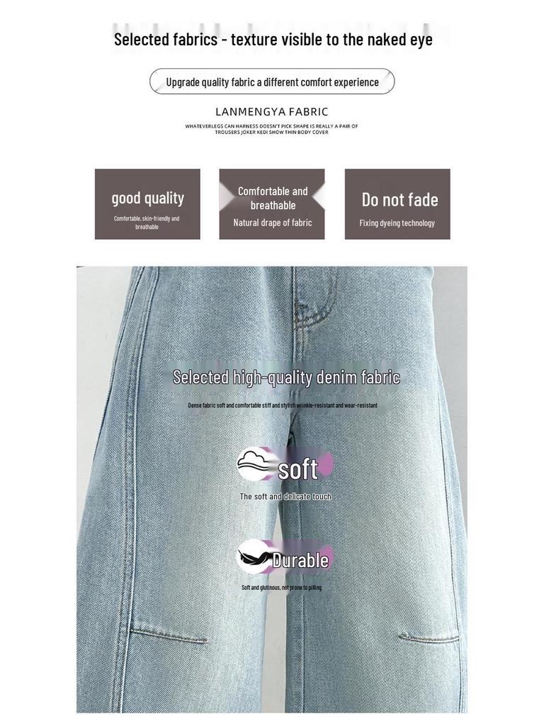 Mädchen Vielseitige Frühling & Herbst 2025 Scimitar Harem Jeans