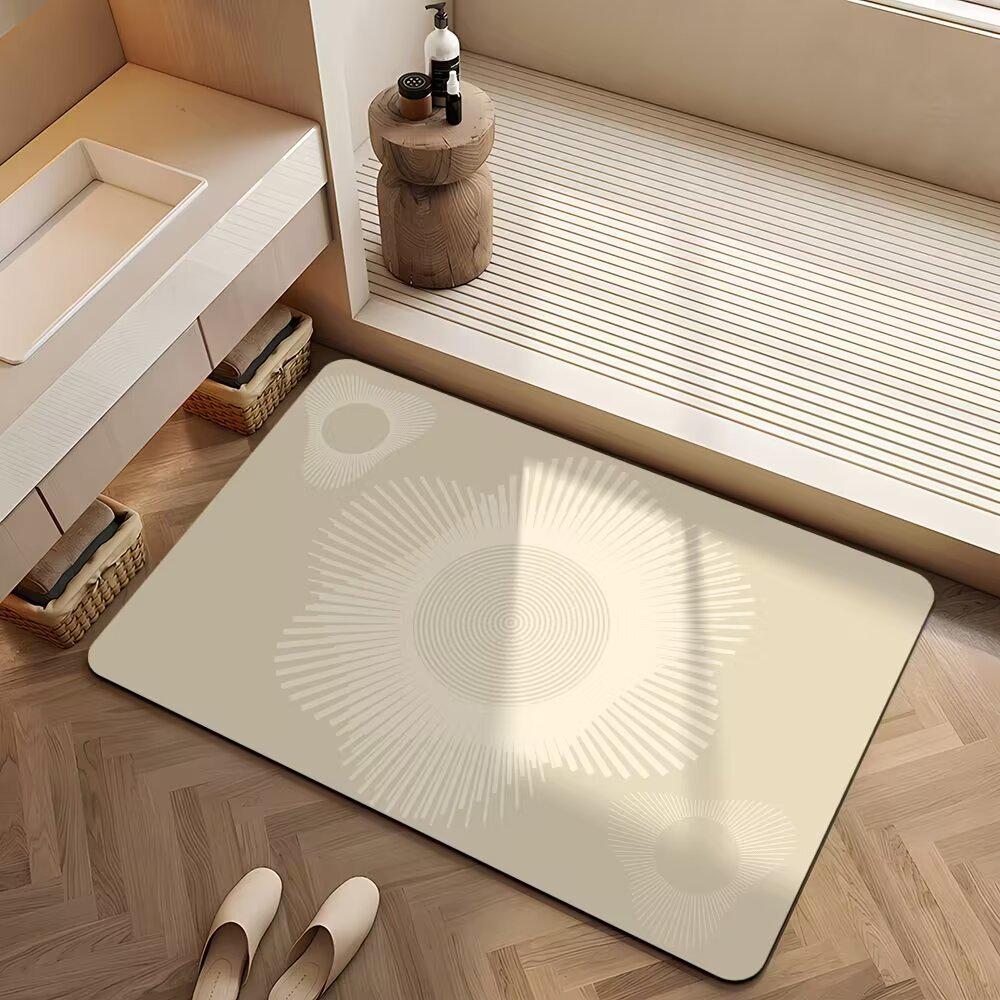 Bathroom Quick-Dry Non-Slip Diatom Mud Mat - Absorbent Soft Foot Pad for Toilet Door