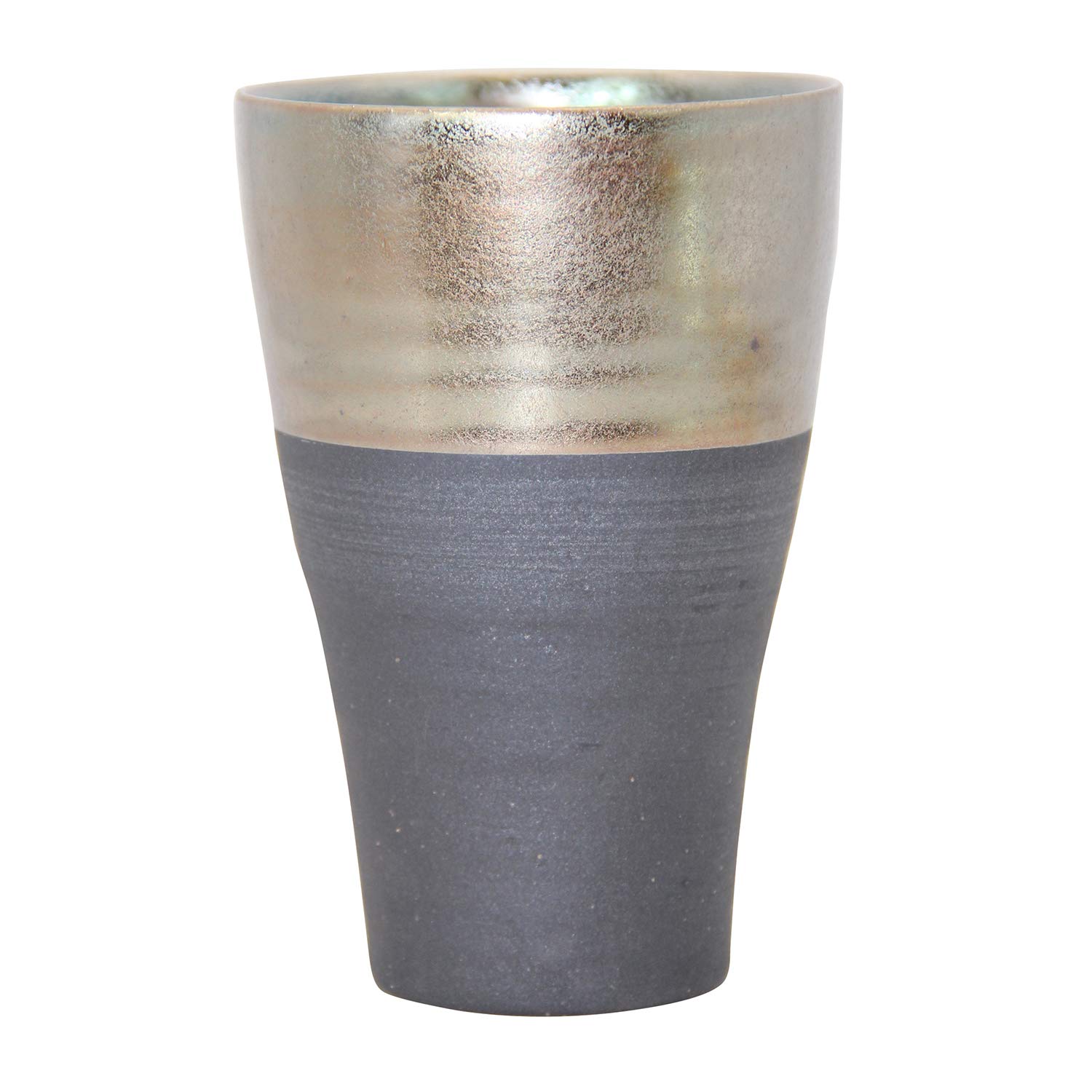 Saji Touki Banko Ware Beer Cup, Large, Platinum, 74-105, Made in Japan