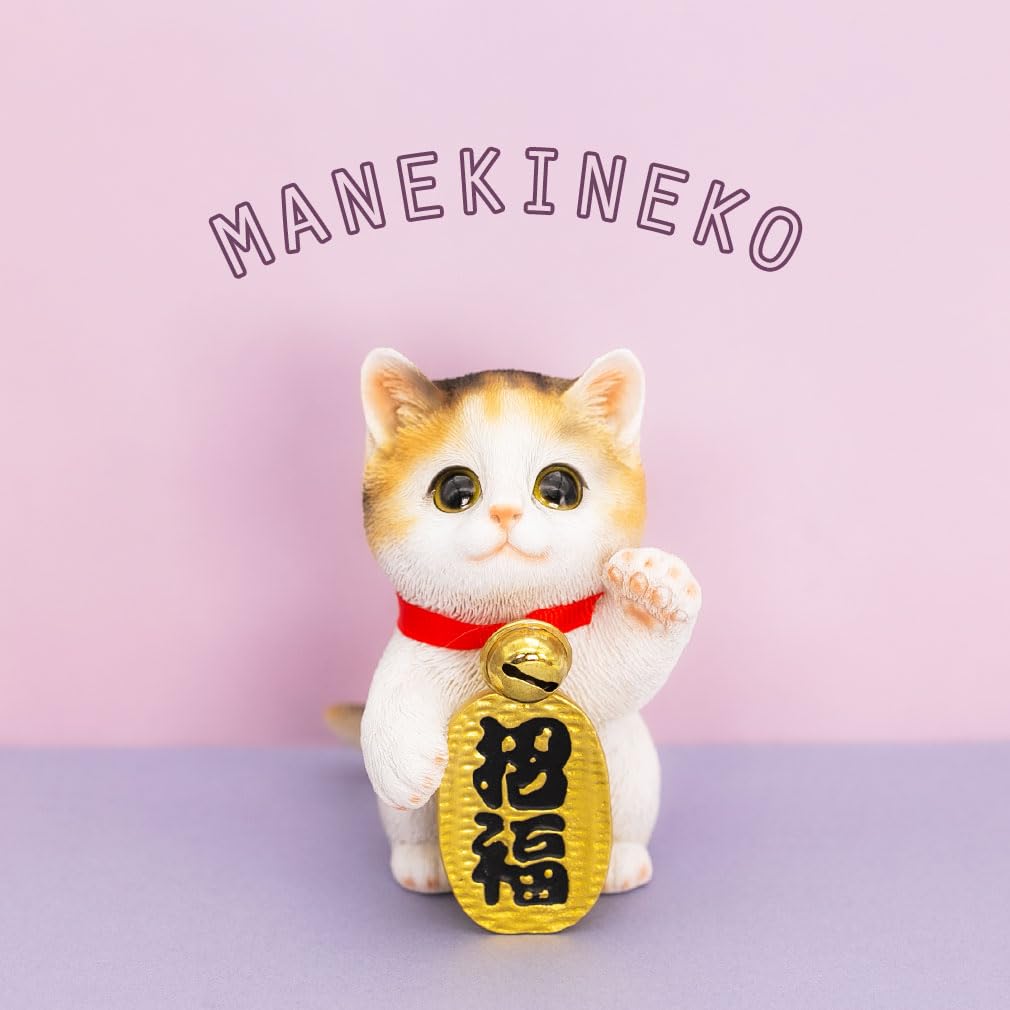 Figurine Cat Ornament for Business Protection from Protection from Good Increased Attracting Good for Grand New Miscellaneous Object Calico Cb040m