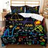Math Duvet Cover Set Queen Size Mathematics Formula Print Bedding Set For Kids Boys Girls Educational Polyester Comforter Cover