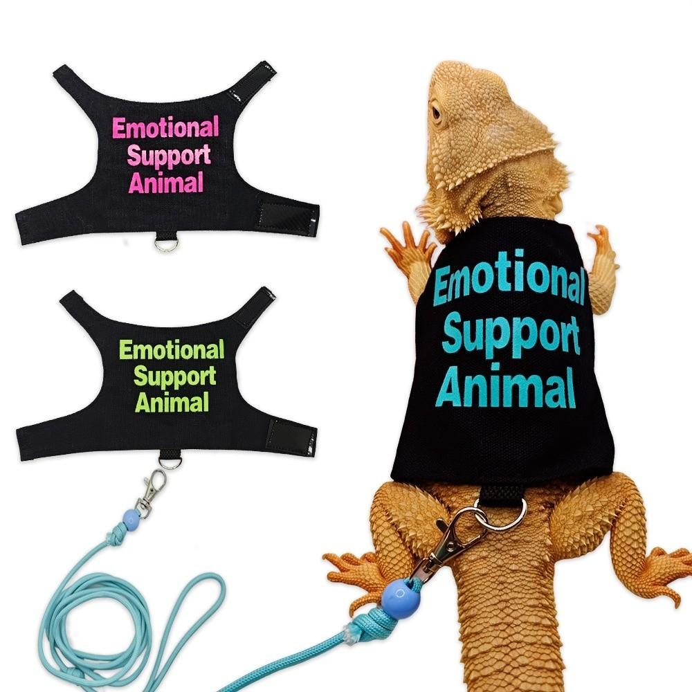 Weiches Emotionales Support Tier Geschirr Verstellbar Atmungsaktiv Bartagamen Geschirr Ausbruchssicher Eichhörnchen Eidechsen Leine Geschirr