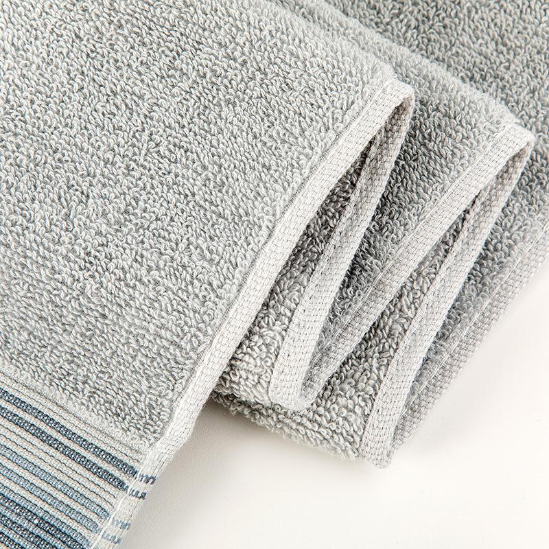 Couple color bar plain cotton towel thickened pure cotton face towel household absorbent adult face towel
