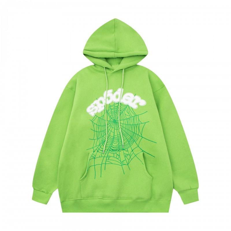 Unisex Oversized Hoodie With Spiderweb Print Fleece-Lined Cotton Blend Streetwear Style