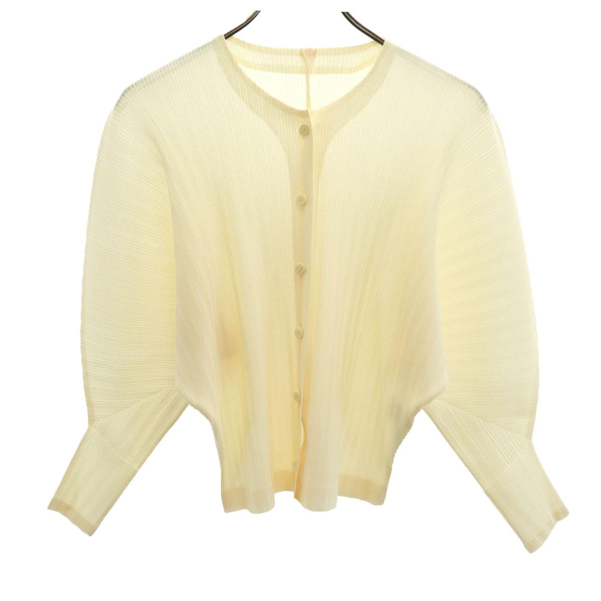 

PLEATS PLEASE made in Japan Long sleeve Pleated blouse 3 beige Women Used