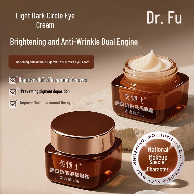 Dr. Fu Brightening & Anti-Wrinkle Eye Cream: Reduces Dark Circles, Eye Bags, Fine Lines, and Tightens While Moisturizing and Nourishing.
