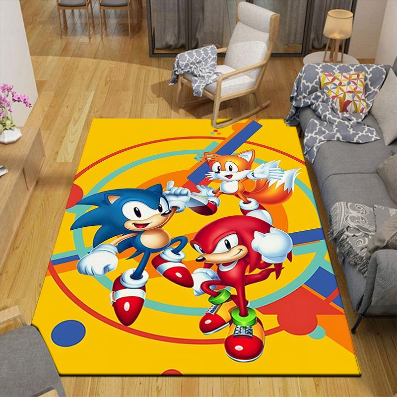 1Pc Sonic Friends Adventure Rug, Office Carpet Indoor Outdoor Doormat, Non-Slip, Comfortable, Living, Christmas Halloween, Xmas Gift N1307