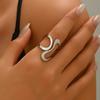 Popular style ladies ring, geometric fold opening irregular design ring Internet celebrity jewelry