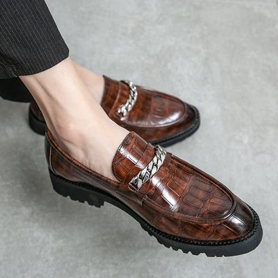 Men's Shoes Fashion Business Dress Leather Shoes New Trend British Style Foot Cover Pointed Casual Leather Shoes Wedding Groom Shoes