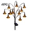 Solar Garden Lights Halloween Tree Stump Light, Powered Stake Twinkling Light Yard Stakes with Ghost Pumpkin Cat Ornaments, Vintage Glowing