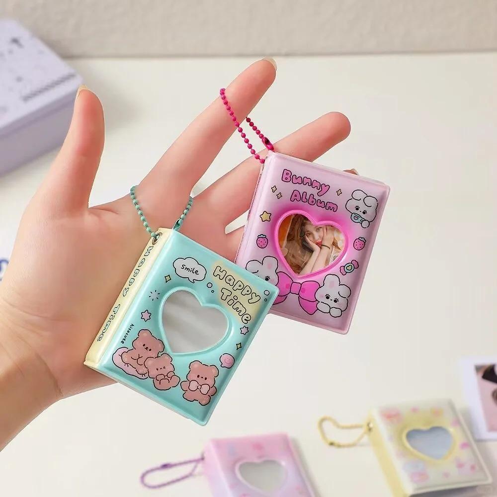 Small Card Storage Album Pendant Love Hollow Mini Photo Album Mini Album Photocard Holder Decorative PVC Cartoon Collect Book