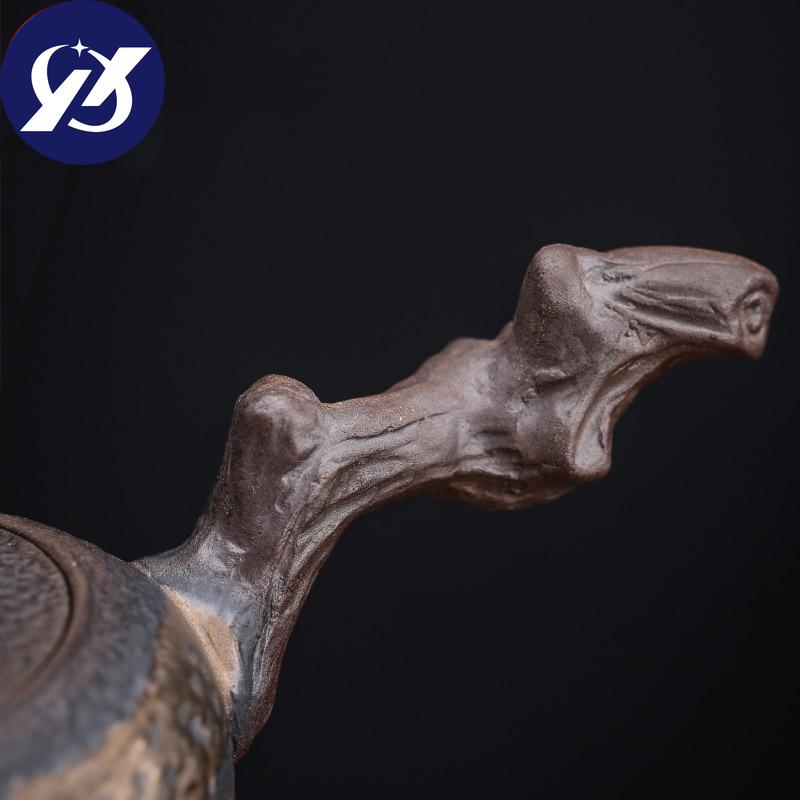 Ceramic Antique Dead Wood Side Handle Teapot Portable Kettle Handmade Tea Pot Tea Cup Drinkware Kung Fu Tea Set