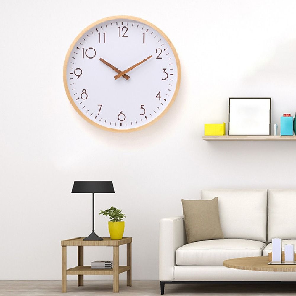 10inch Decorative Wall Clock Nordic Style Silent Scale Clock Wooden Wall Clock  Home Decoration