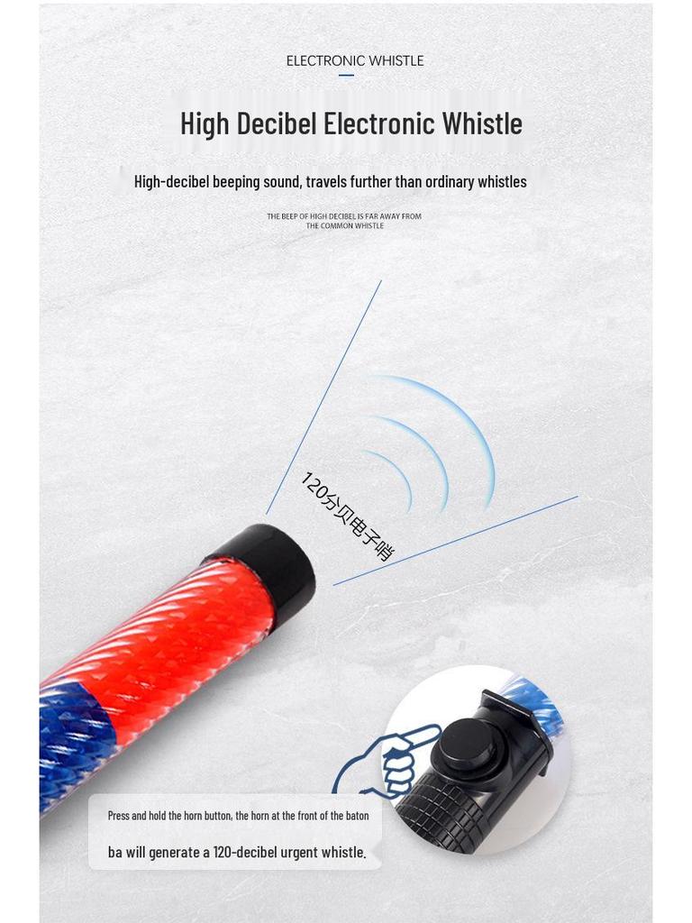 Dual-Color LED Rechargeable Traffic Baton and Concert Glow Stick