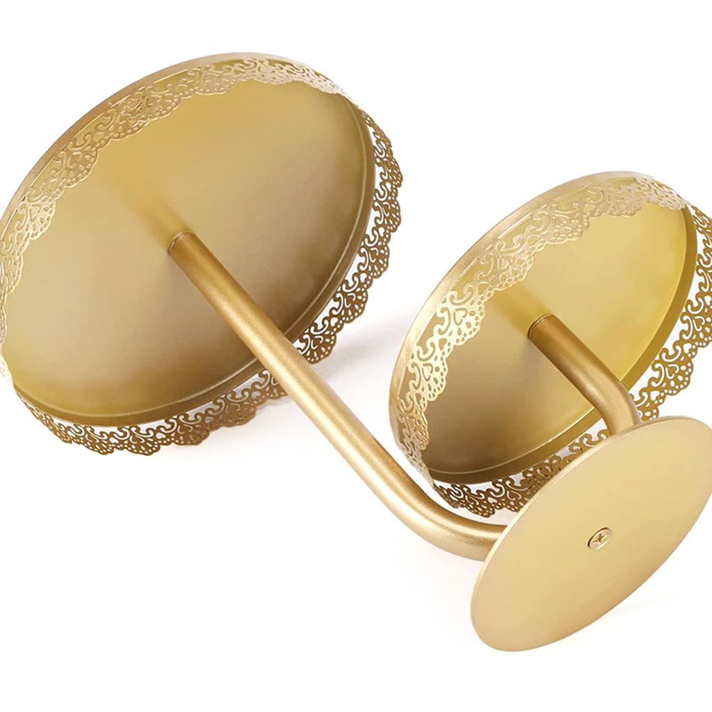 Multi Tiers Presentation Tray Display Stand for Sweet and Treats Decorative Round Metal Dessert Holder Parties Supplies