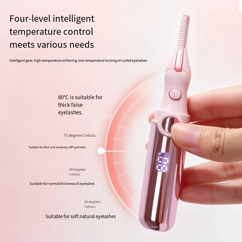 Electric Eyelash Curler Fast Eyelash Curler Long-Lasting Eyelash Comb Professional Heated Curling Brush Makeup Tools