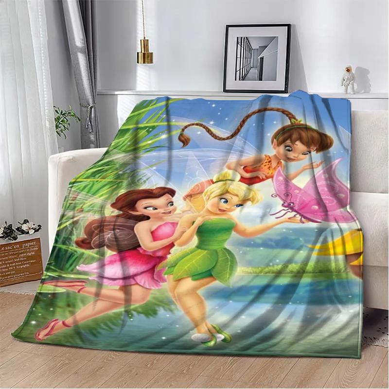 31 Style Disney Tinker Bell Printed Kids Blanket Soft and Warm Bedding for Bed Sofa Outdoor Travel Picnic Cover Blanket Gift Art