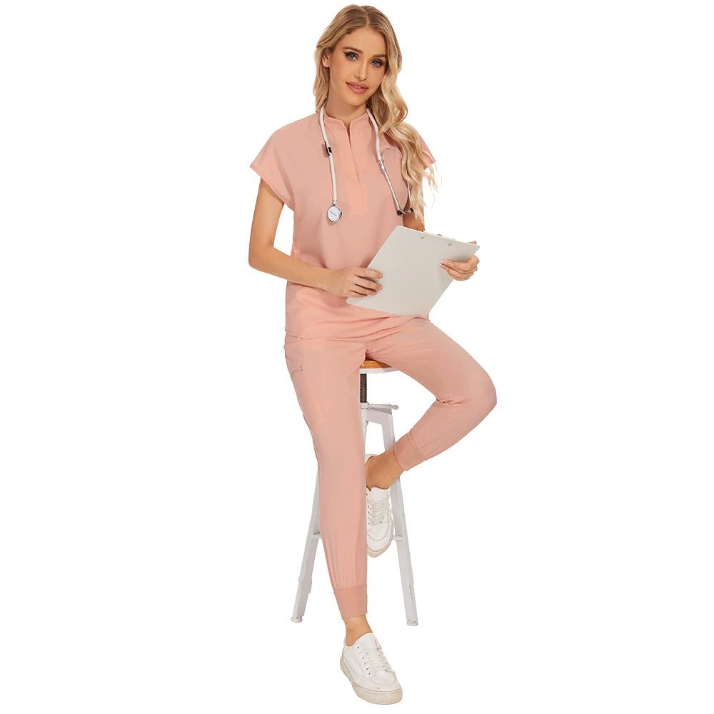 Medical Clothing for Women Nurse Uniforms Scrubs Set Hospital Work Wear Wholesale Medical Blue Overalls Unisex Solid Uniform