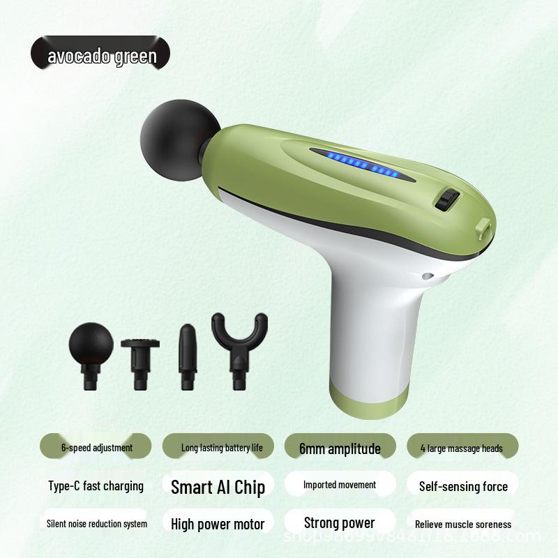 Portable Professional Mini Fascia Massage Gun for Sports & Fitness светло-зеленый