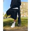 STREETRICH Baggy Sports Jogging Summer Casual Basketball Y2K Harajuku Street Fashion Acrylic Knit High Waist Capri Shorts for Men and Women
