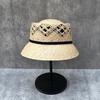 Retro Raffia Hand-Woven Straw Hat Children'S Summer Breathable Top Hat Hollow Pattern Shows Small Face