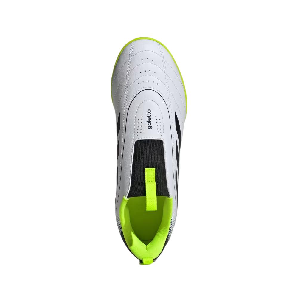 Adidas Goletto 9 Laceless Turf K White Black Lucid Lemon Kids Sneakers Cloud-White Core-Black JP5789