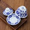 Dehua Blue and White Porcelain Ceramic Gaiwan Household Kung Fu Three Talents Single Serving Bowl Tea Cup Manufactu