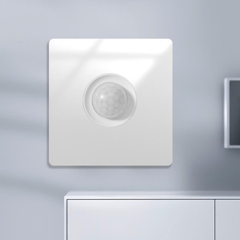 Huihuang Grå Herdet Glass Speil 1-Gangs 5-Hulls Bryter Stikkontakt Panel 86-Type Vegginnfelt.