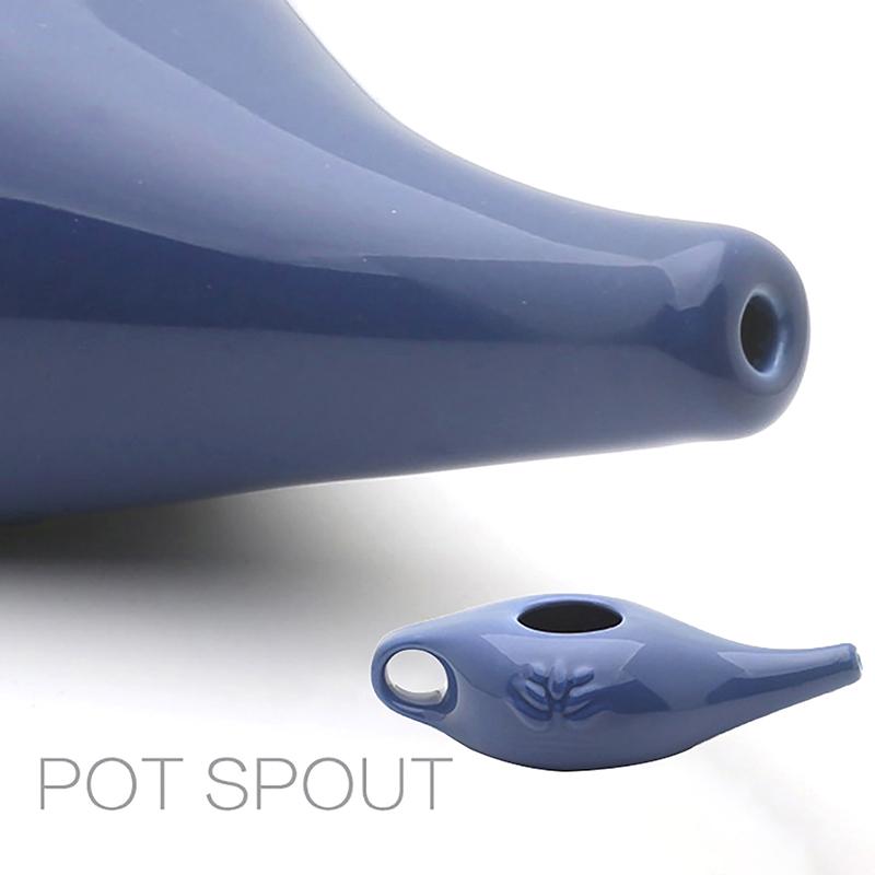 250 ml Keramisk Neti-kanna Nässköljningssystem Rengöring Nässköljningskit För Bihåleinflammation Rhinit Allergi Näsa Yoga Detox Skölj