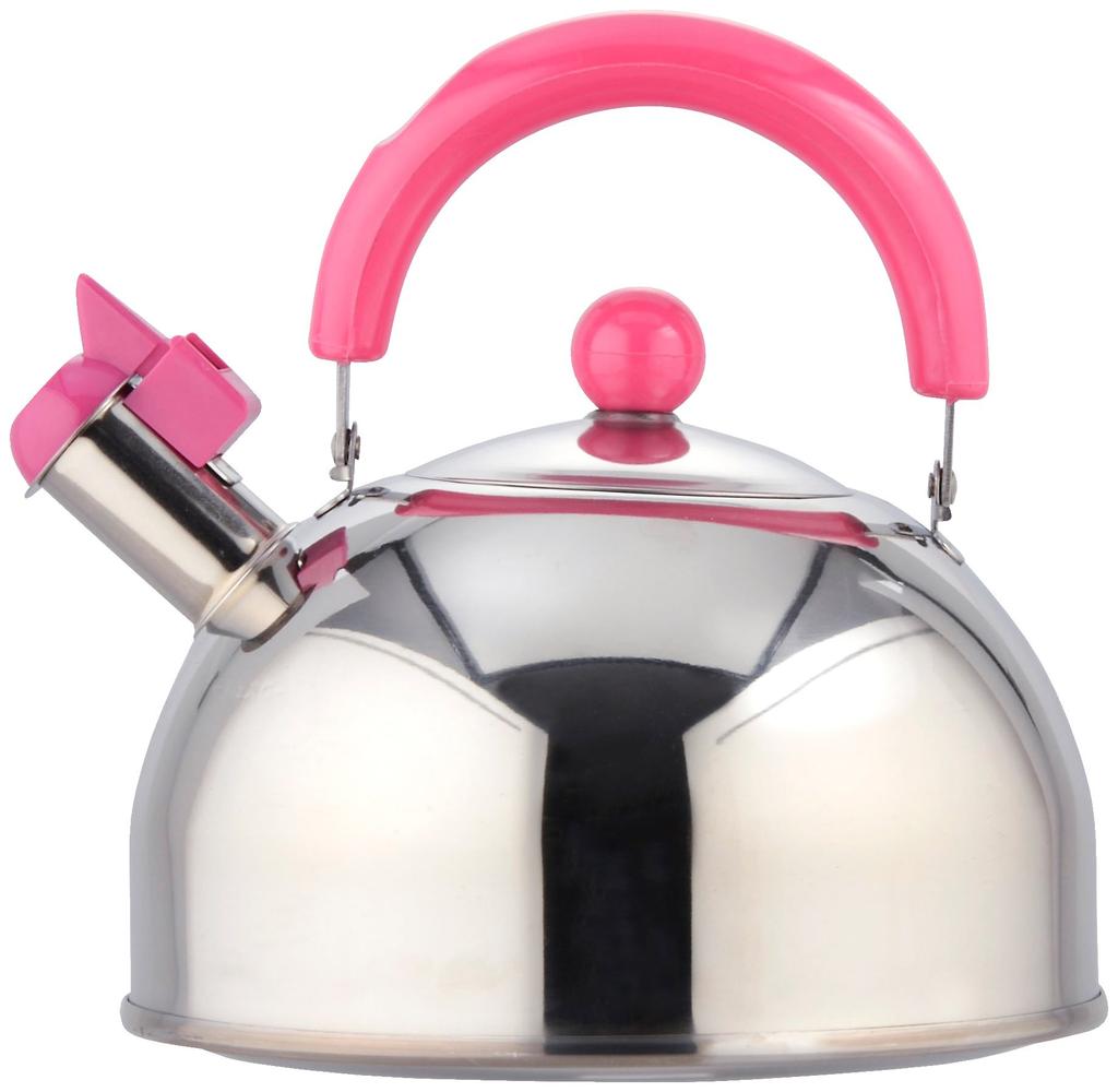 Wahei freiz Candyal Hot Water Kettle, 2.5L, Pink, Whistling Type, Induction Compatible, CR-5286