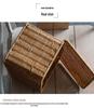 Nordischer Stil Imitation Rattan Aufbewahrungsbox mit Deckel - Schlafzimmer Kleiderorganizer