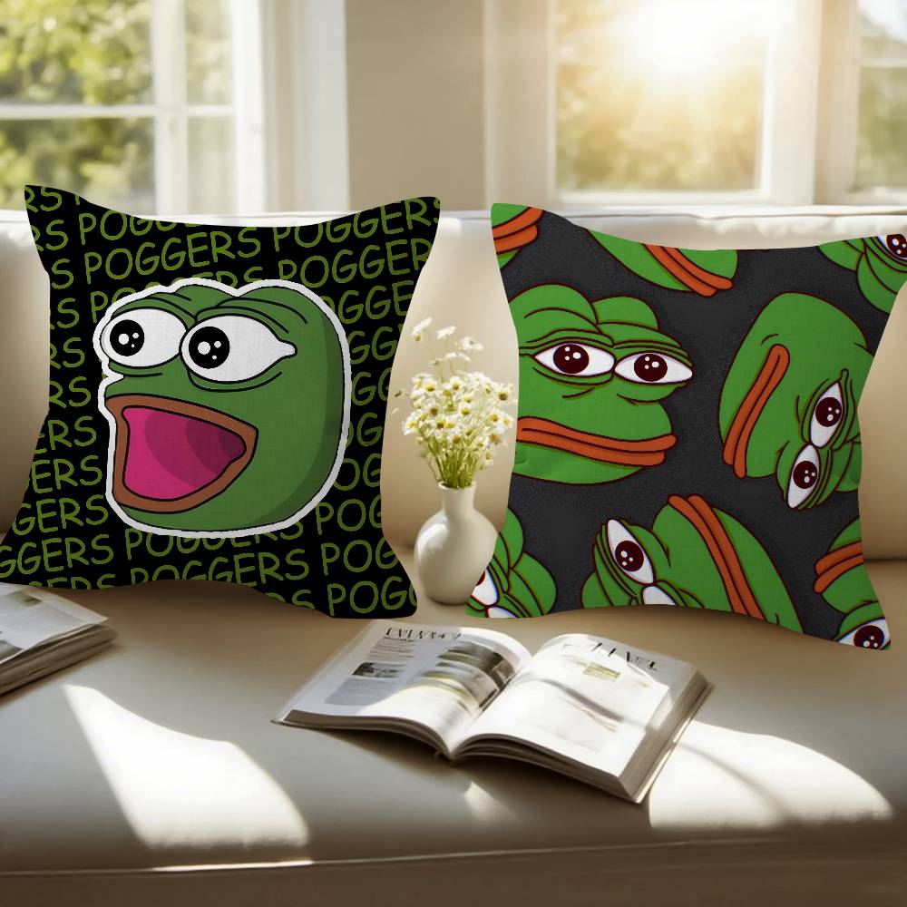 Funny PPepe The Frog Personalized Pillow Cover Kids Bedroom Wild Party Decor Pillowcase kid Birthday shower Gift