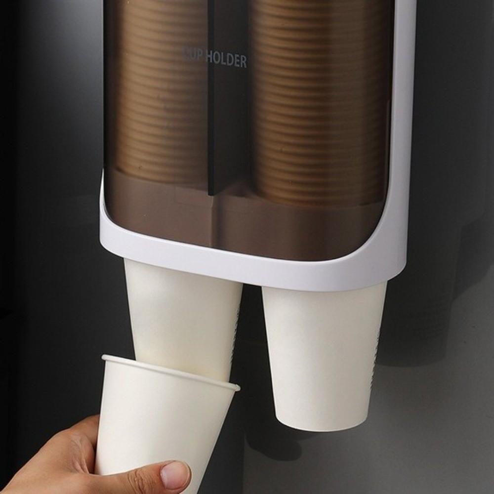 Water Resistant Wall-Mounted Cup Holder Space-Saving Disposable Cup Holder Cup Taker  Office Use