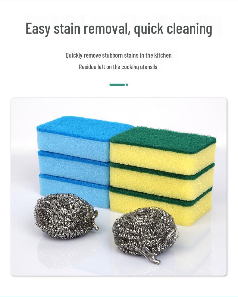 Household Kitchen Dishwashing Scrubber Sponge Block