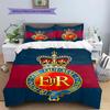 Flag of the Corps of Royal Engineers Camp Pattern Bedding,Quilt Set Quilt Cover Pillowcase Home Gift(1 * Duvet Cover + 2 * Pillowcase, Without Core)
