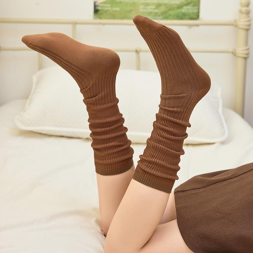 Calzini a coste lunghi da donna per la primavera e l'autunno, stile dolce da sorella, gambe lunghe