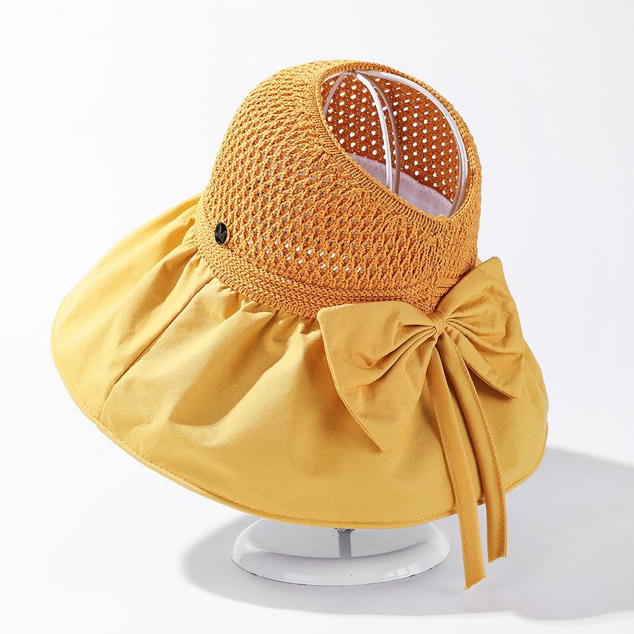 Spring and Summer New Outdoor Sunshade Straw Hat Women's Full Bucket Hat Big Brim Sun Hat Face Covering Cycling Sun Protection Hat