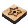 Blumenleder-Stanzform Holzbasis Scharfe Metallklinge Lederstanze für Dekorationen Geschenke