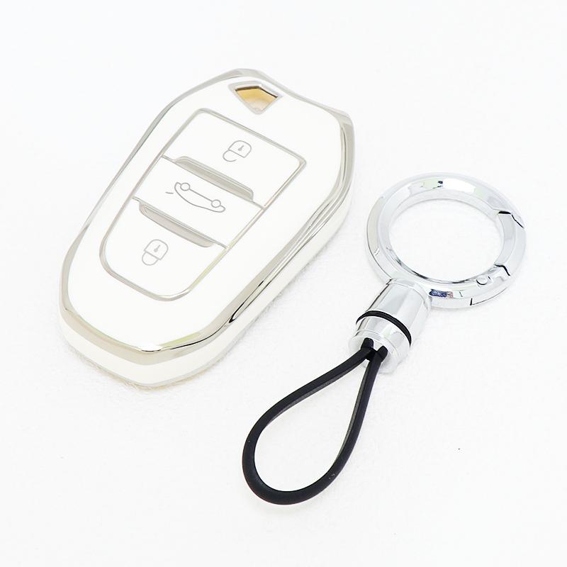 Voor Peugeot 2008 3008 5008 308 508 Auto Sleutelhanger Cover Case Houder Keyless Voor Citroen C3 C5 Aircross C4 Ds 3 7 9 Crossback