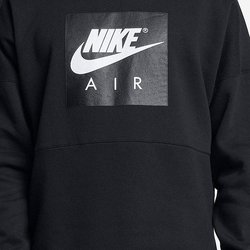 Nike Sportswear Air Mens Fleece Crew Sweatshirt Black 886051-010
