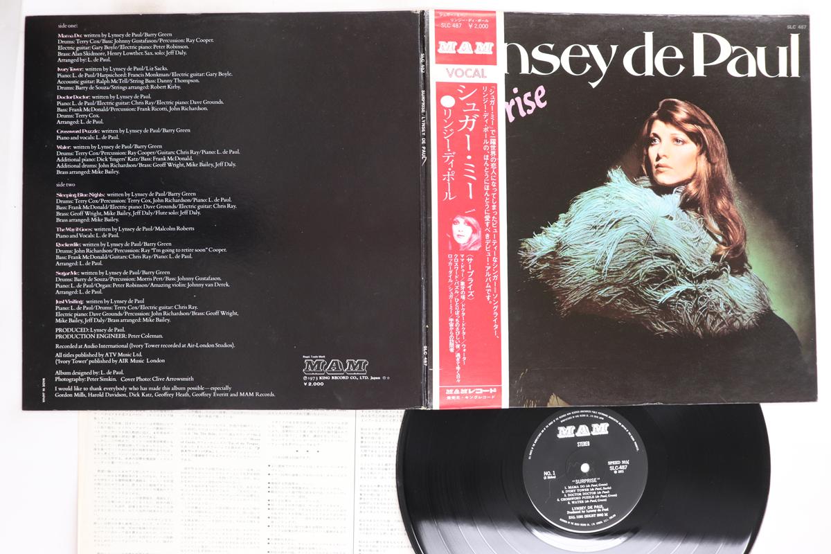 

LP Record LYNSEY DE PAUL - Surprise SLC487 MAM 1973 Japan Obi Pop Used