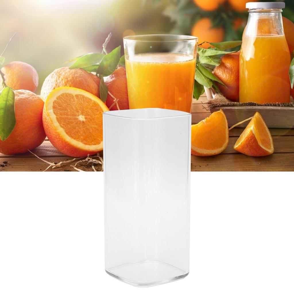 250ml Square Cup Innovative Reusable Tea Juice Coffee Mug Drinkware Kitchen AccessoryTransparent