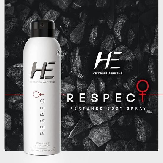 He Advanced Grooming Respect Perfumed Body Spray For Women, 150ml (Pack Of 2) Fresh