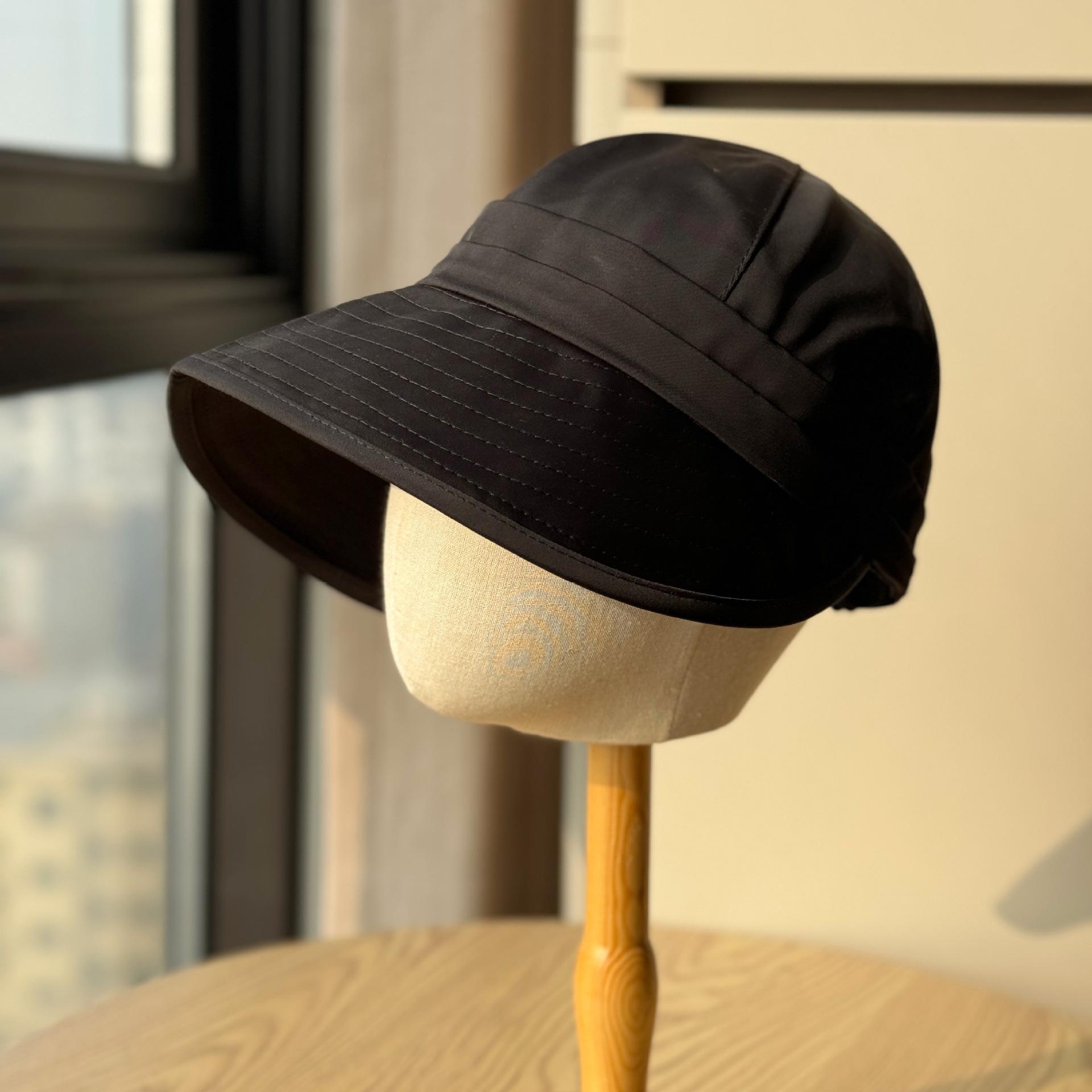 

2026New sun protection hat, sun hat for spring and summer, fisherman s hat that makes the face look smaller, UV protection cap, duckbill hat Adult54-60Adjustable чёрный