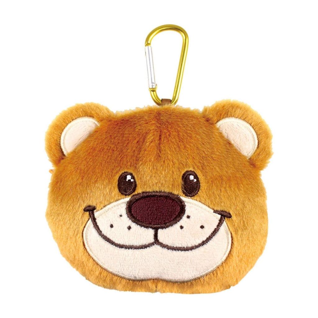 Tees Factory Susie Zoo Plush Toy with Carabiner, Zippered Mascot, Boof, Approx. H95xW110xD65mm (SZ-5546891BF)